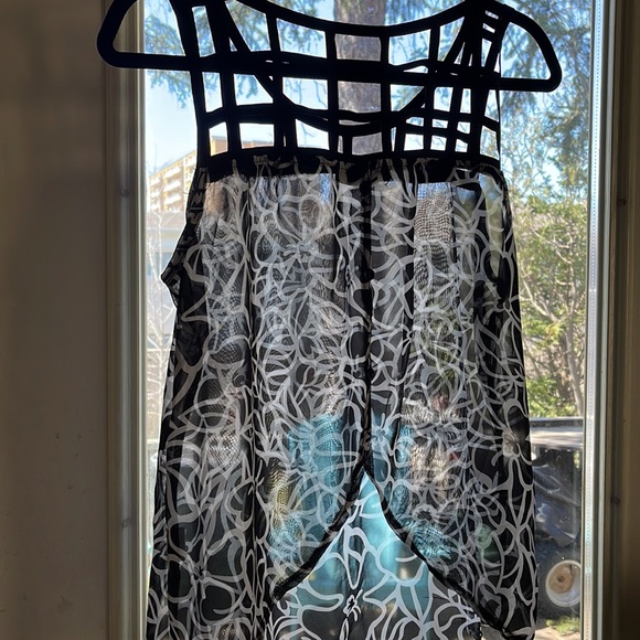 🦋3/40 CANDY COUTURE Sheer Lattice Trim Tank Top (L) - Picture 16 of 16